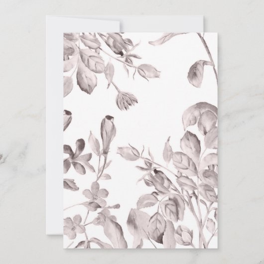 droamy blooms blush floral bruiloft behalve date kaart (Achterkant)