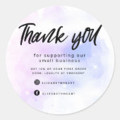 droamy pastel sky splash business - dank u ronde sticker (Voorkant)