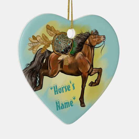 Drocatcher Bay Horse Keramisch Ornament (Rechts)