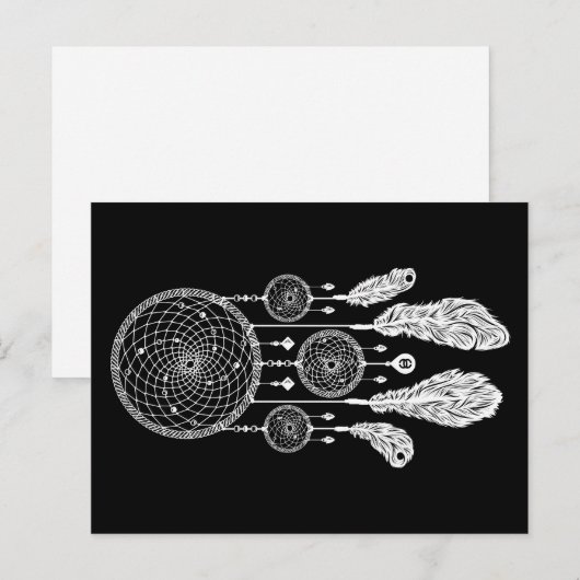 Drocatcher - Briefkaart (zwart) (Voorkant / Achterkant)