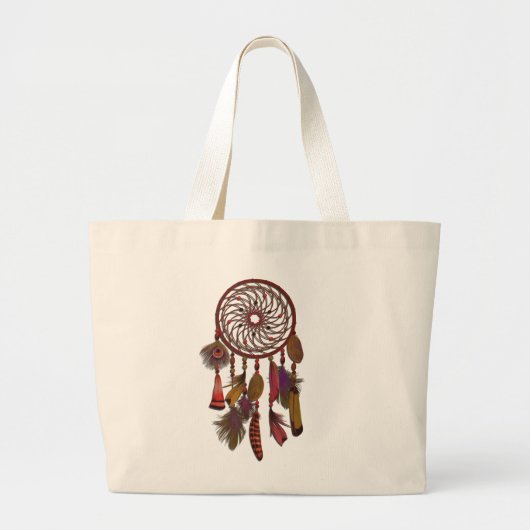 Drocatcher Feathers | Boho Style Grote Tote Bag (Voorkant)