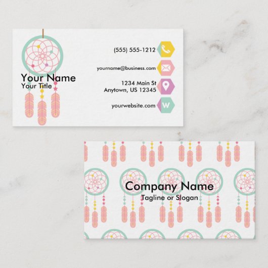 Drocatcher Pastel Visitekaartje (Voorkant / Achterkant)