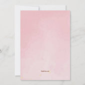 Drocatcher Pink Waterverf Zwangerschap Announcemen Aankondiging (Achterkant)