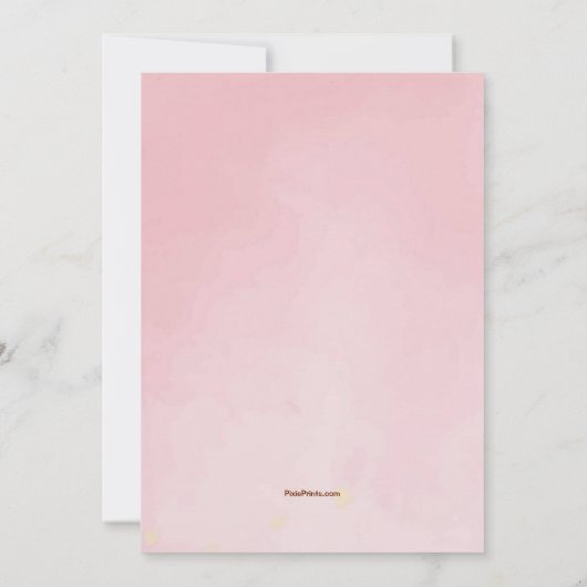 Drocatcher Pink Waterverf Zwangerschap Announcemen Aankondiging (Achterkant)