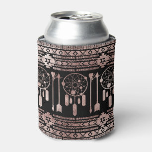 Drocatcher Roos Gold Tribal Aztec op Black Blikjeskoeler