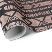 Drocatcher Roos Gold Tribal Aztec op Black Cadeaupapier (Rol Hoek)