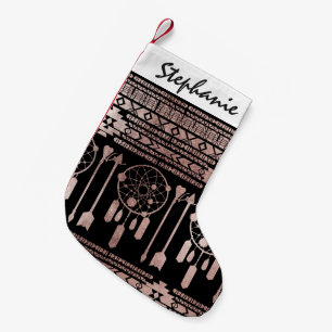 Drocatcher Roos Gold Tribal Aztec op Black Kleine Kerstsok