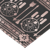 Drocatcher Roos Gold Tribal Aztec op Black Korte Tafelloper (Hoek)