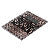 Drocatcher Roos Gold Tribal Aztec op Black Notitieboek (Linkerzijde)