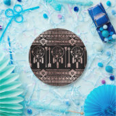 Drocatcher Roos Gold Tribal Aztec op Black Papieren Bordje (Feest)