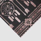 Drocatcher Roos Gold Tribal Aztec op Black Tissuepapier (Detail)