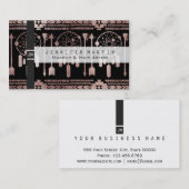 Drocatcher Roos Gold Tribal Aztec op Black Visitekaartje (Voorkant / Achterkant)