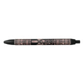 Drocatcher Roos Gold Tribal Aztec op Black Zwarte Inkt Pen (Voorkant)
