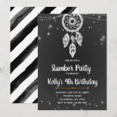 Drocatcher slumber party-uitnodiging kaart (Voorkant / Achterkant)