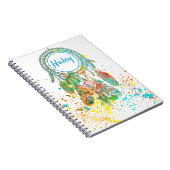Drocatcher splatter gepersonaliseerd notitieboek (Rechterzijde)