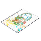 Drocatcher splatter gepersonaliseerd notitieboek (Linkerzijde)