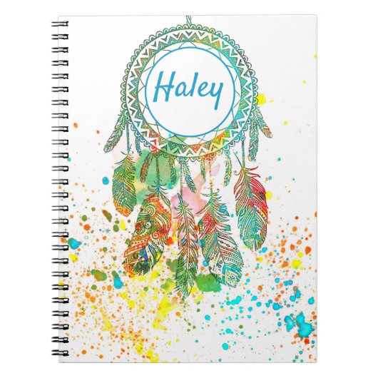 Drocatcher splatter gepersonaliseerd notitieboek (Voorkant)