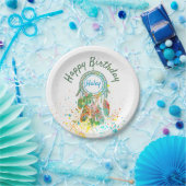 Drocatcher splatter gepersonaliseerd papieren bordje (Feest)