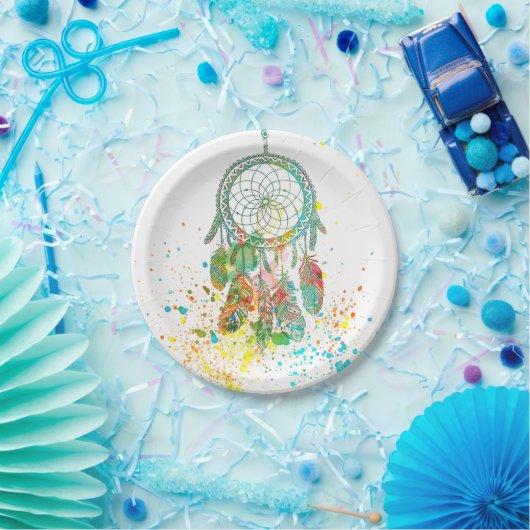 Drocatcher splatter papieren bordje (Feest)