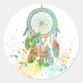 Drocatcher splatter ronde sticker (Voorkant)