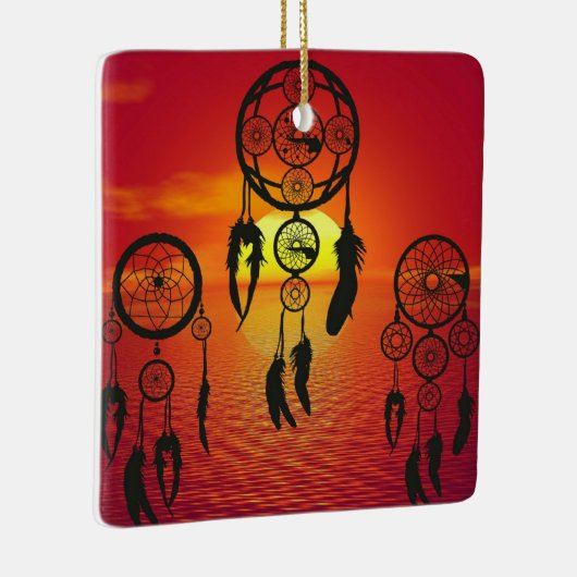 Drocatcher Sunset Keramisch Ornament (Rechts)