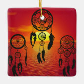 Drocatcher Sunset Keramisch Ornament (Voorkant)
