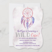 Drocatcher Wild One 1st Birthday-uitnodigingen Kaart (Voorkant)