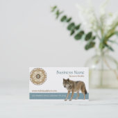 Drocatcher wWolf Native American Visitekaartje (Staand voorkant)