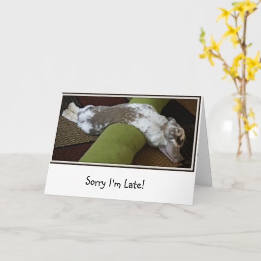 Droevig ben ik Recent Wenskaart Kaart (Gele Bloem)