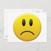 Droevig Gezicht Briefkaart (Voorkant / Achterkant)
