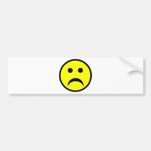 Droevig Gezicht Bumpersticker