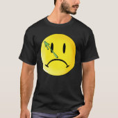 Droevig gezicht emoji met Booger T-shirt (Voorkant)