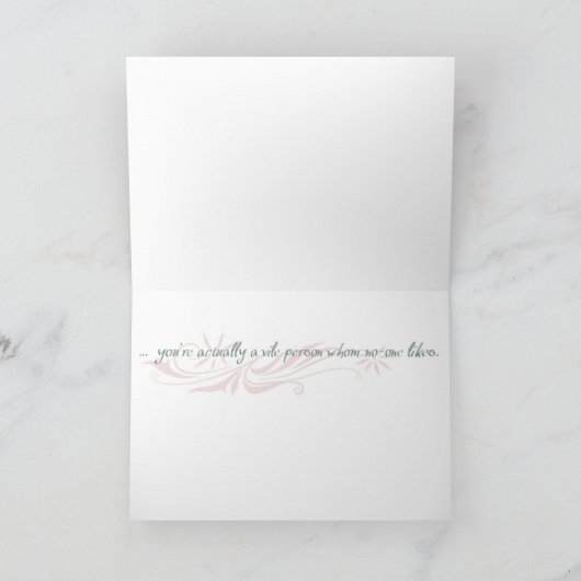 Droevig, houd ik niet van u kaart (Binnen)