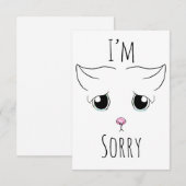Droevig kattengezicht: Het spijt me Bedankkaart (Voorkant / Achterkant)