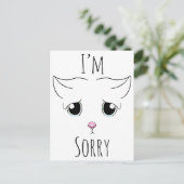 Droevig kattengezicht: Het spijt me Briefkaart (Staand voorkant)