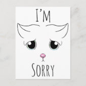 Droevig kattengezicht: Het spijt me Briefkaart (Voorkant)