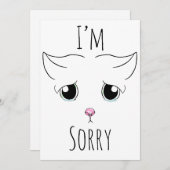 Droevig kattengezicht: Het spijt me Feestdagenkaart (Voorkant / Achterkant)