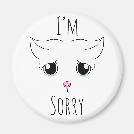 Droevig kattengezicht: Het spijt me Magneet (Voorkant)
