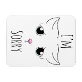 Droevig kattengezicht: Het spijt me Magneet (Horizontaal)