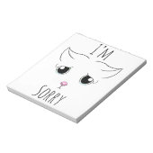 Droevig kattengezicht: Het spijt me Notitieblok (Linkerzijde)