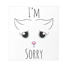 Droevig kattengezicht: Het spijt me Notitieblok