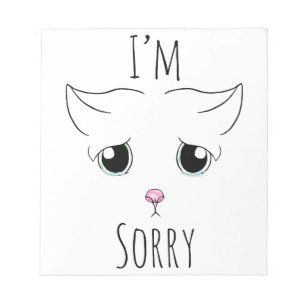 Droevig kattengezicht: Het spijt me Notitieblok