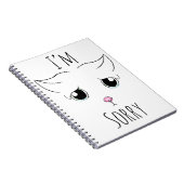 Droevig kattengezicht: Het spijt me Notitieboek (Rechterzijde)