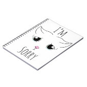 Droevig kattengezicht: Het spijt me Notitieboek (Linkerzijde)