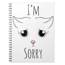 Droevig kattengezicht: Het spijt me Notitieboek