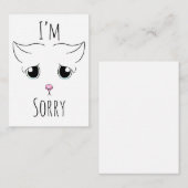 Droevig kattengezicht: Het spijt me Notitiekaartje (Voorkant / Achterkant)