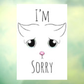 Droevig kattengezicht: Het spijt me Raamsticker (Vel 3)