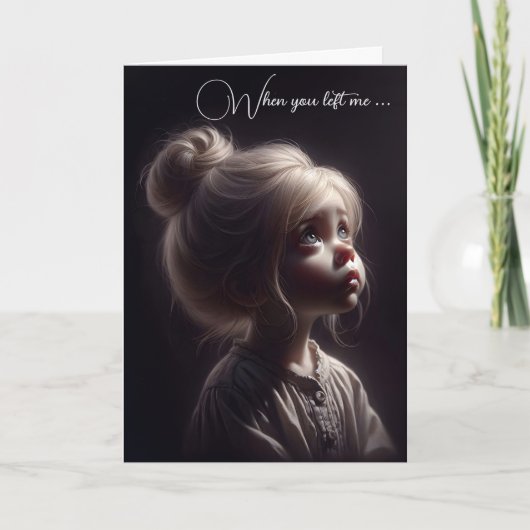 Droevig meisje dat je mist kaart (Voorkant)