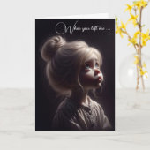 Droevig meisje dat je mist kaart (Gele Bloem)