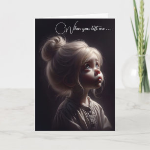 Droevig meisje dat je mist kaart